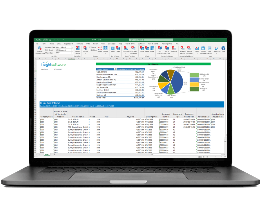 SAP Reporting Templates in Excel